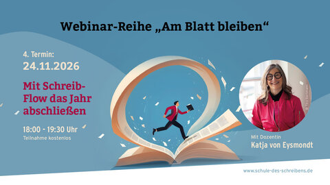 Einladung zum Webinar am 24.11.26 Schreib-Flow
