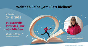 Einladung zum Webinar am 24.11.26 Schreib-Flow