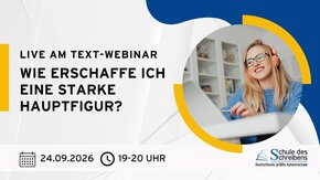 Ankündigung Webinar am 24.06. zu Starken Hauptfiguren