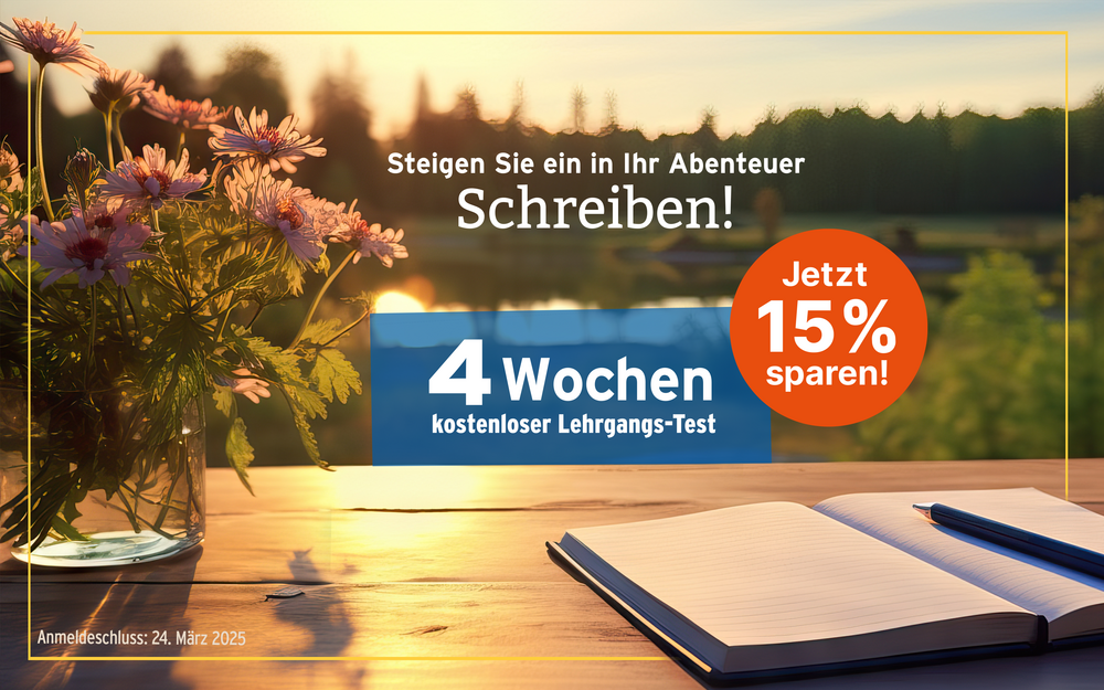 Aktion Abenteuer Schreiben und 15% sparen