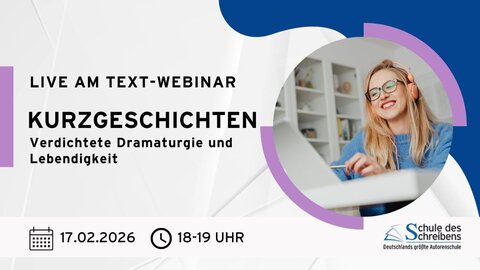 Ankündigung für Live am Text zu Kurzgeschichten