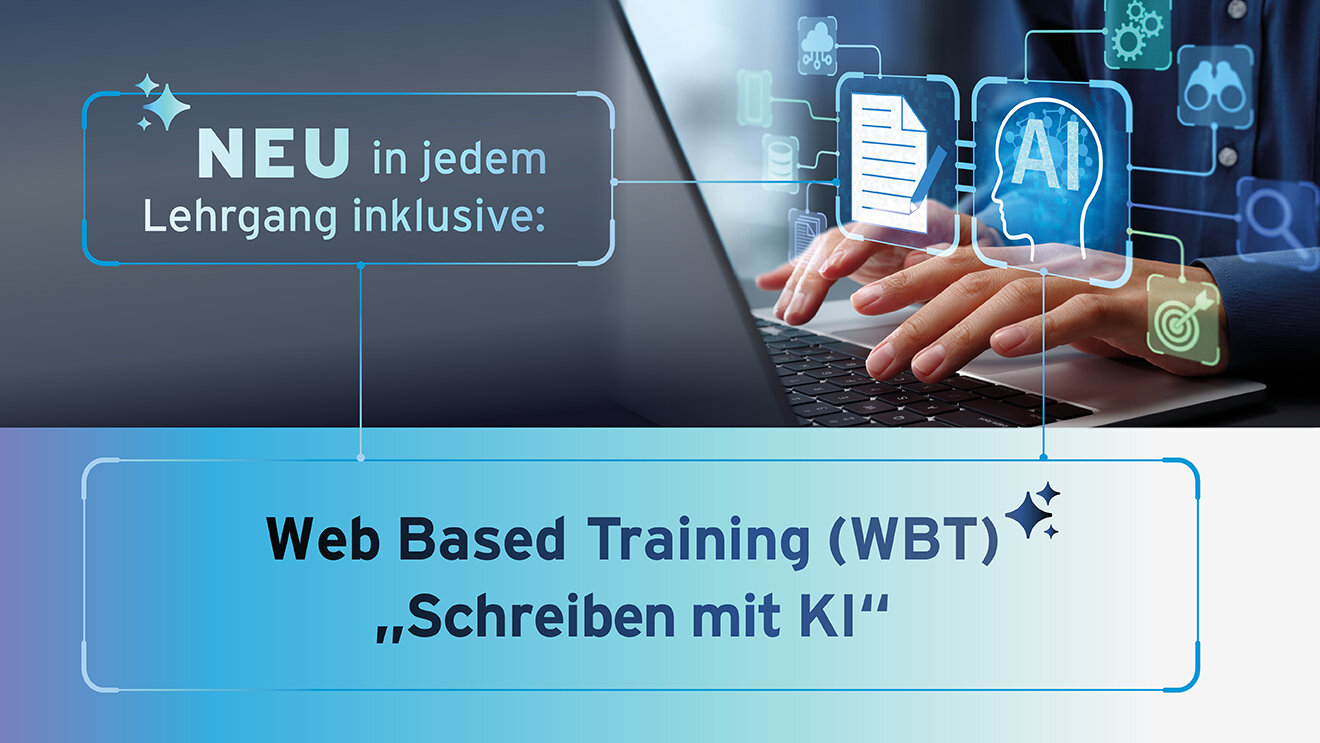 Teaser für das Web Based Training Schreiben mit KI